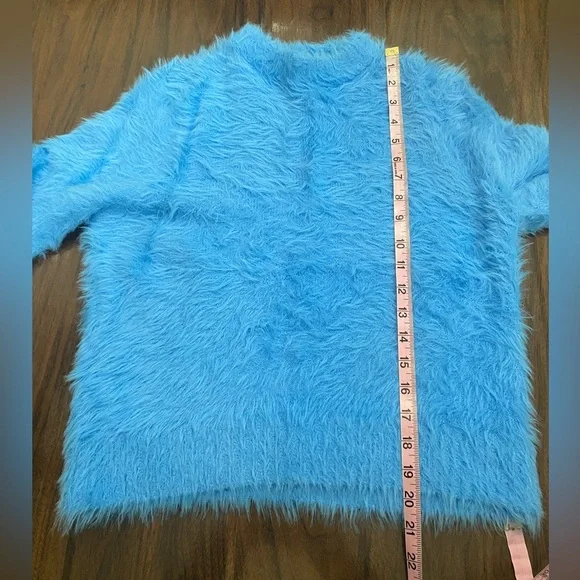 Future Collective fuzzy Y2K blue sweater - Picture 6 of 7